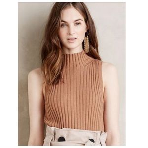 Anthropologie Moth Ribbed Sweater Tank